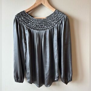 Sundance Grayish/Green Women's Silk Top